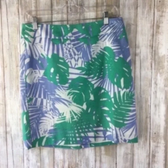 Loft Palm Print Pencil Skirt - Picture 3 of 5